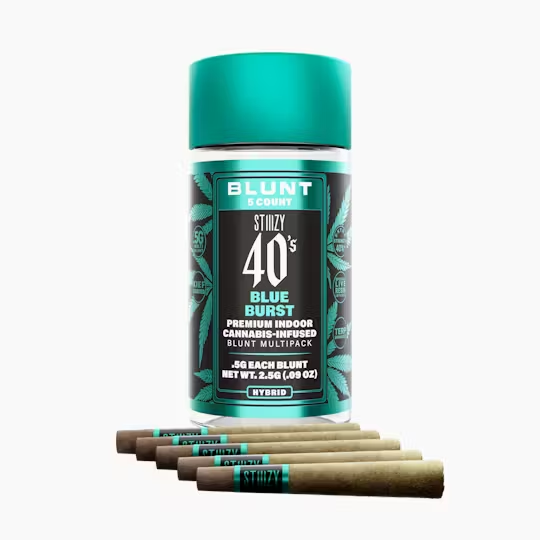 Photograph of product: 40's Infused Blue Burst Pre-Roll Pack 2g (4-Pack | 0.5g Each)