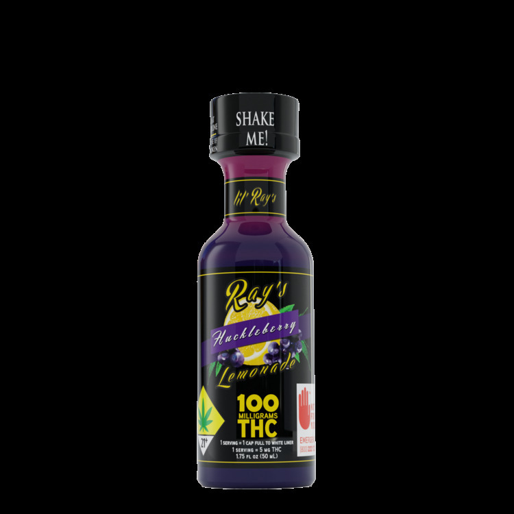 Photograph of product: Lil Ray's: Huckleberry Lemonade - Beverage 100mg
