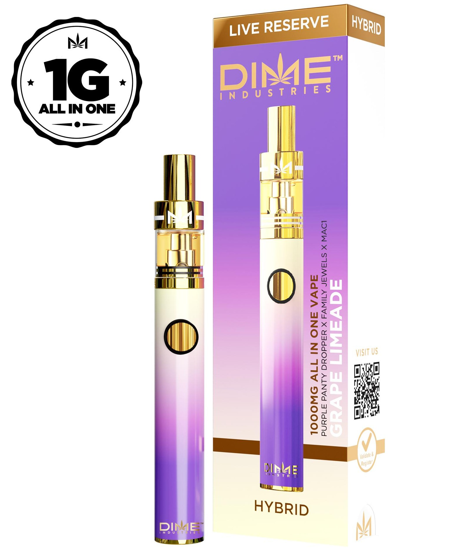 Photograph of product: VAPE DI GRAPE LIMEADE (H) LIVE RESERVE DISPOSABLE
