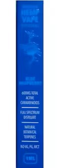 Photograph of product: Earthbound: Blue Rasberry 1ML Disposable CBD Vape