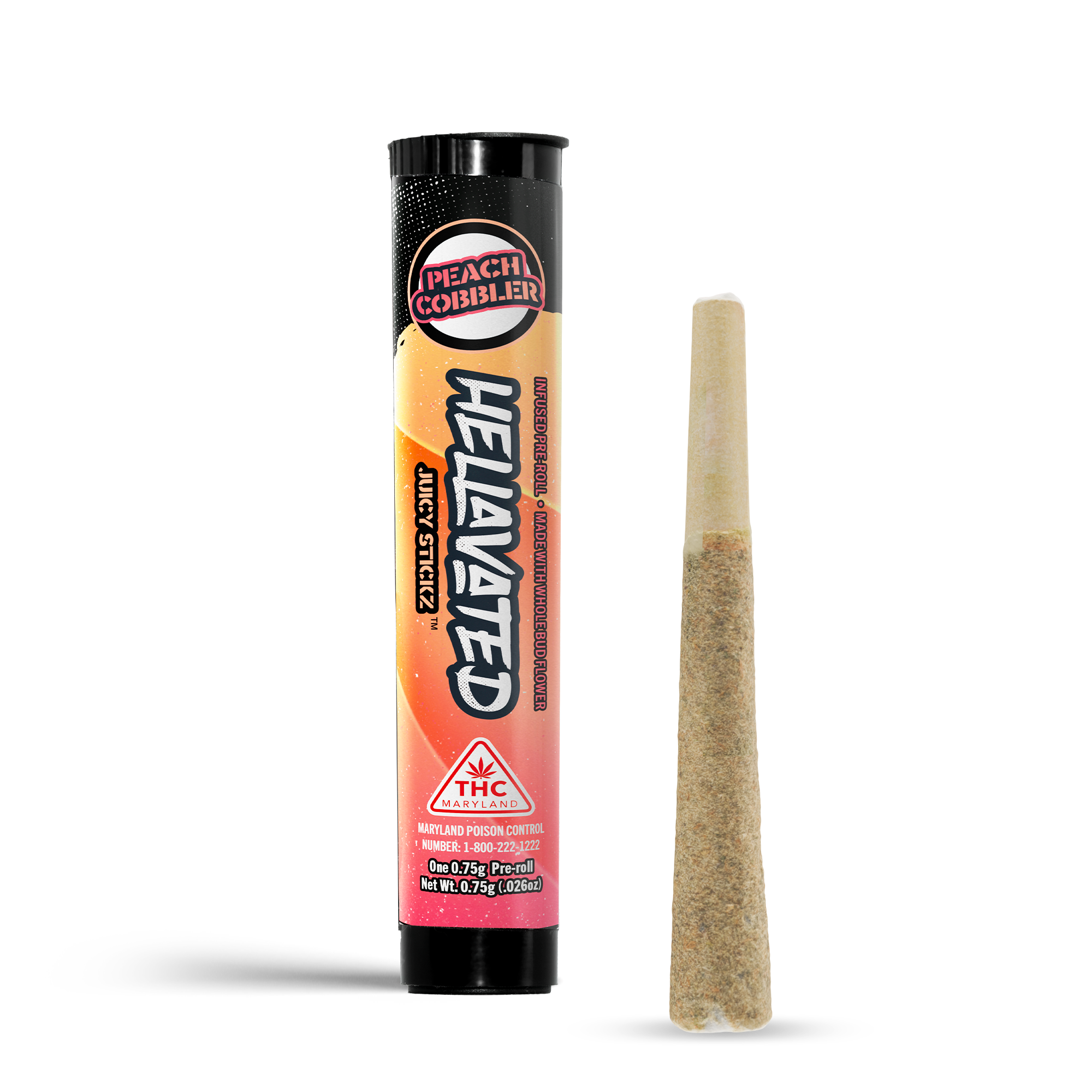 Photograph of Product: Peach Cobbler Juicy Stickz | 0.75g