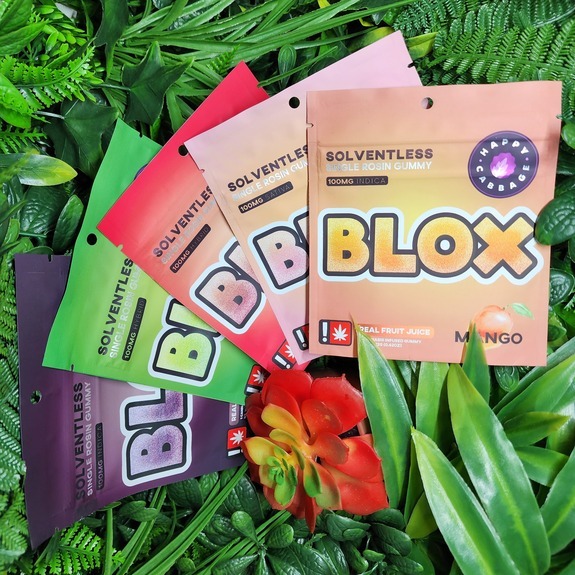 Photograph of product: Mango Blox - 100mg Single SOLVENTLESS Gummy - Happy Cabbage