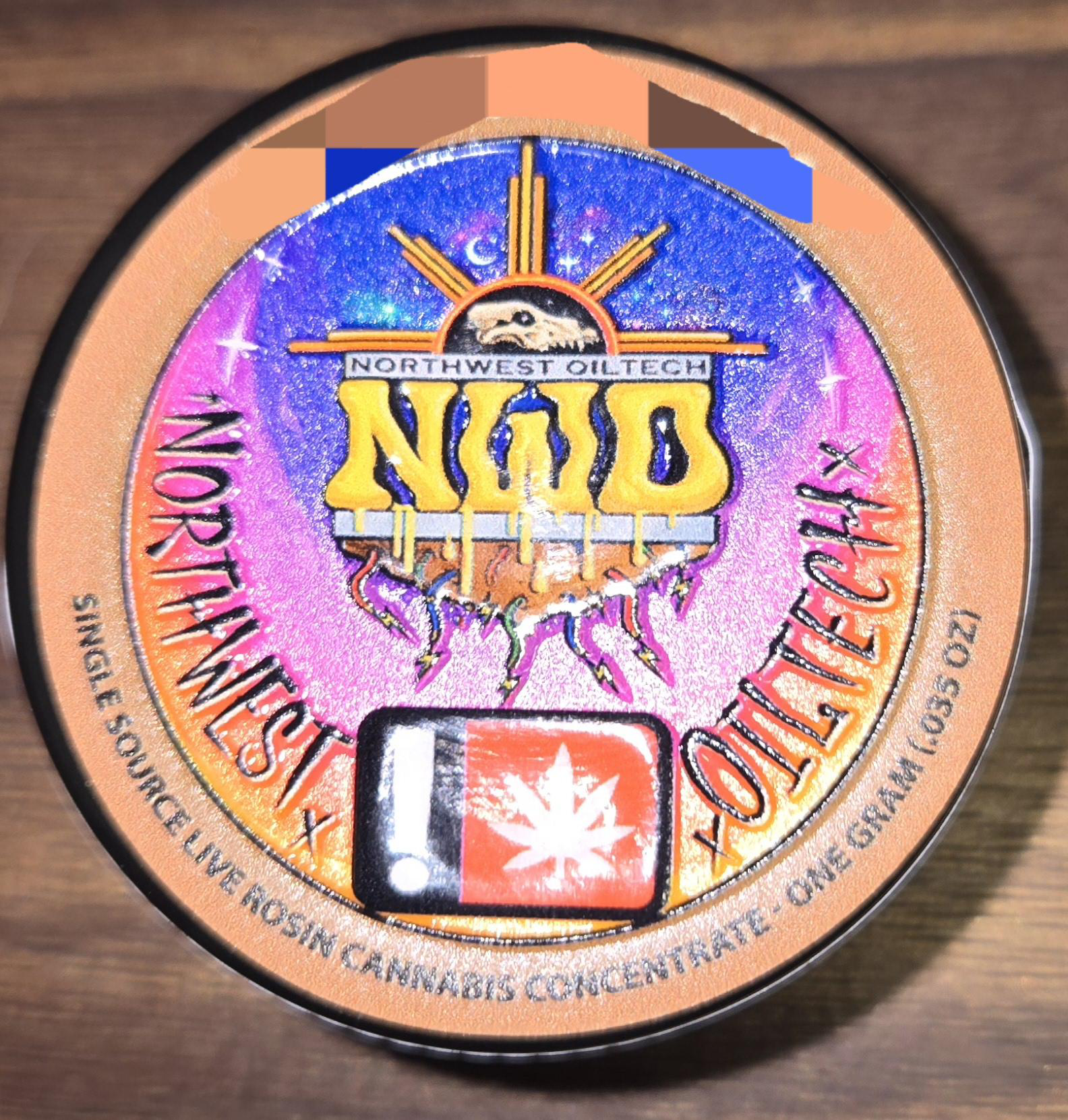 Photograph of product: NorthWest Oiltech 1g DULCE DE FRESA Live Rosin