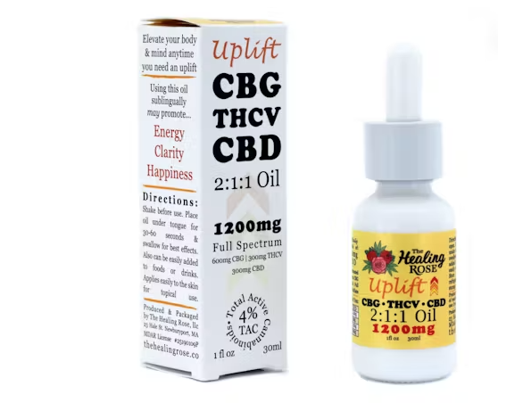 Photograph of product: Healing Rose | Oil | Uplift | CBG:TH-ouiV:CBD - 2:1:1 | Full Spectrum | 1oz | 1200mg CBD (TAX INCLUDED)