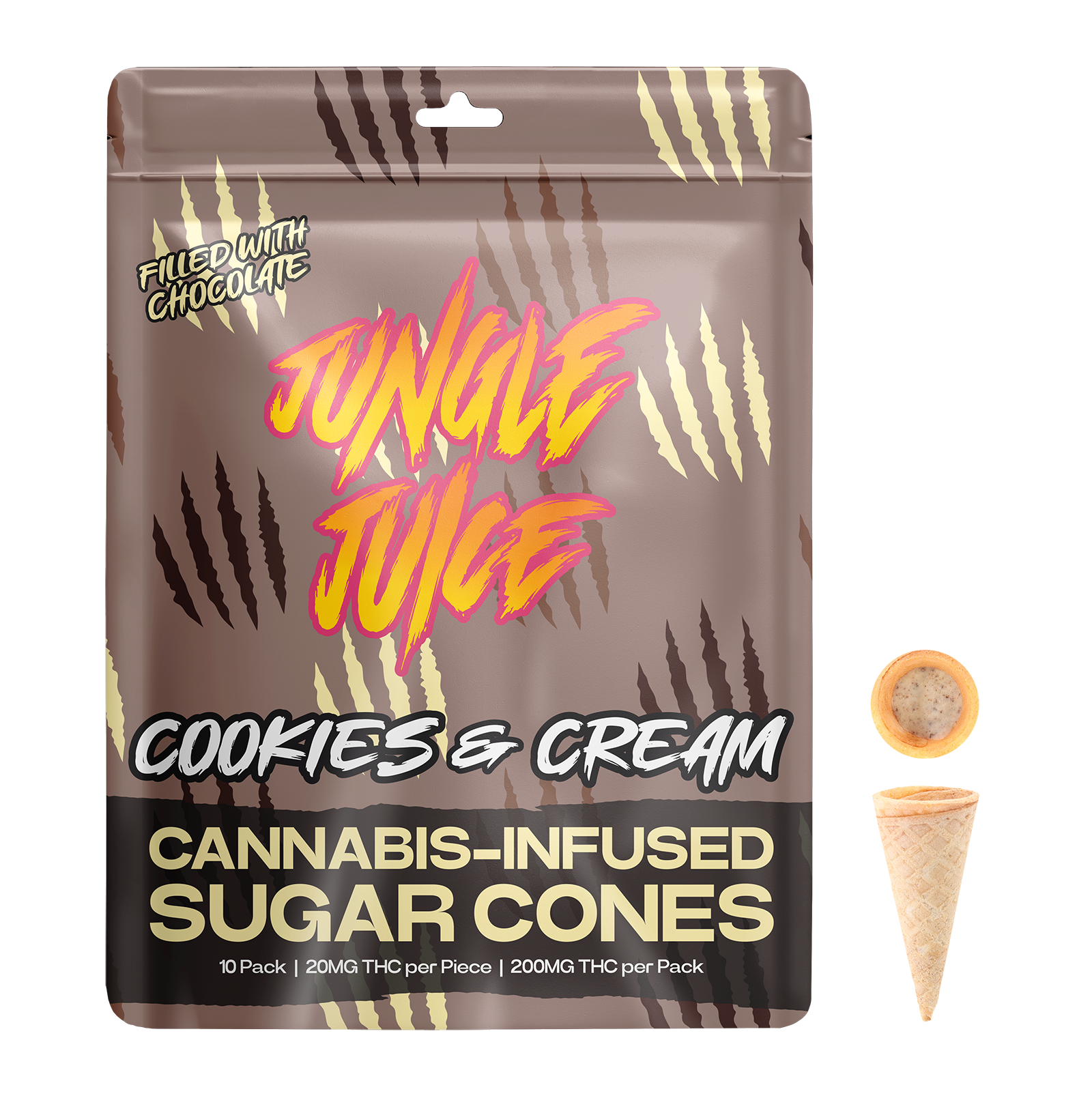 Photograph of product: Cookies & Cream | 200MG Infused Sugar Cones