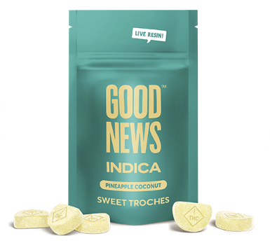 Photograph of product: 10ct/10mg Live Resin Troches (Pineapple Coconut)