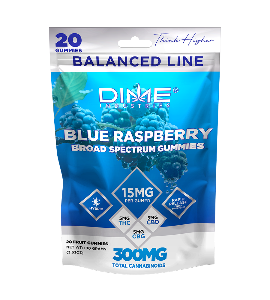 Photograph of product: Dime Gummies - Blue Raspberry