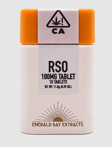 Photograph of product: Mandarin Mimosa (S) 100mg RSO Tablets 1000mg - Emerald Bay Extracts
