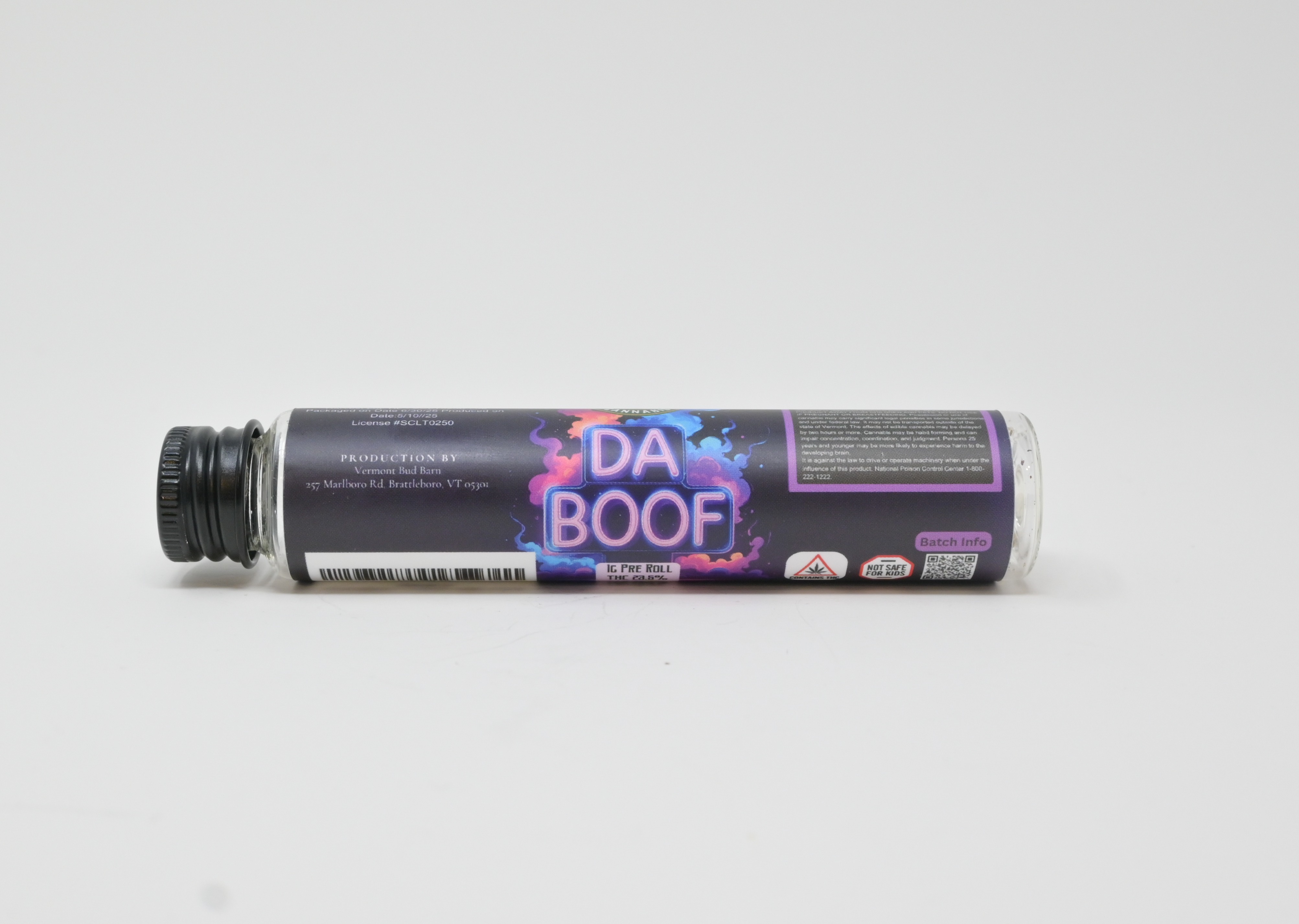 Photograph of product: VT Bud Barn Da Boof Preroll