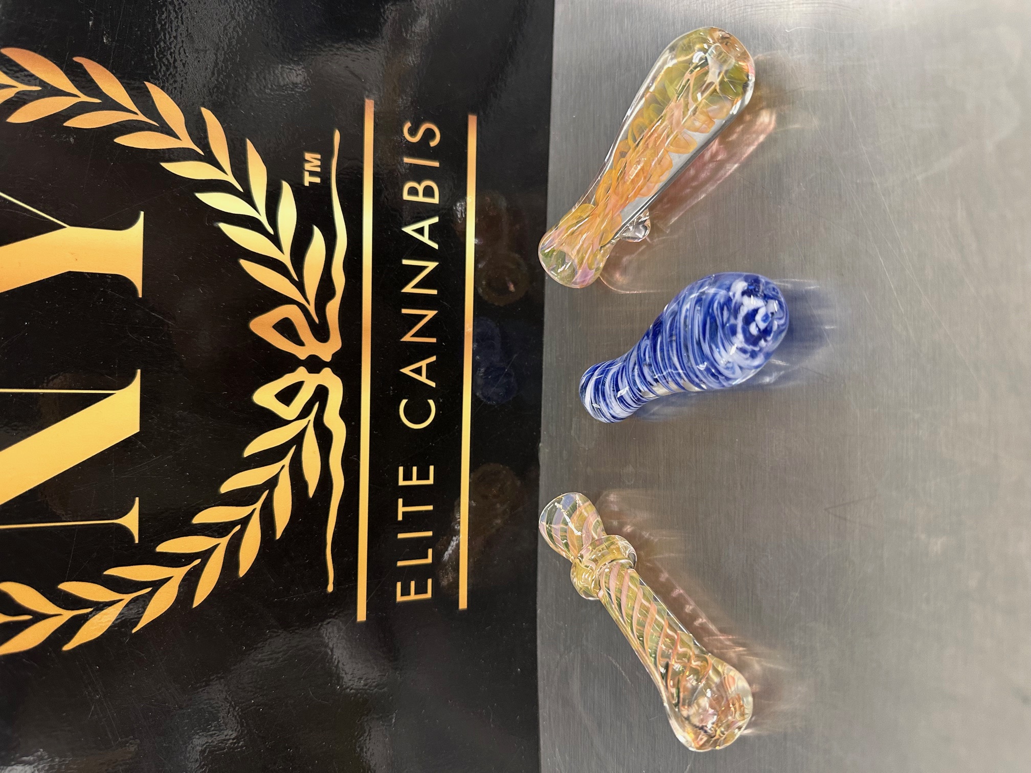 Photograph of product: 3 inch Glass Inside Out One Hitter Mixed Colors