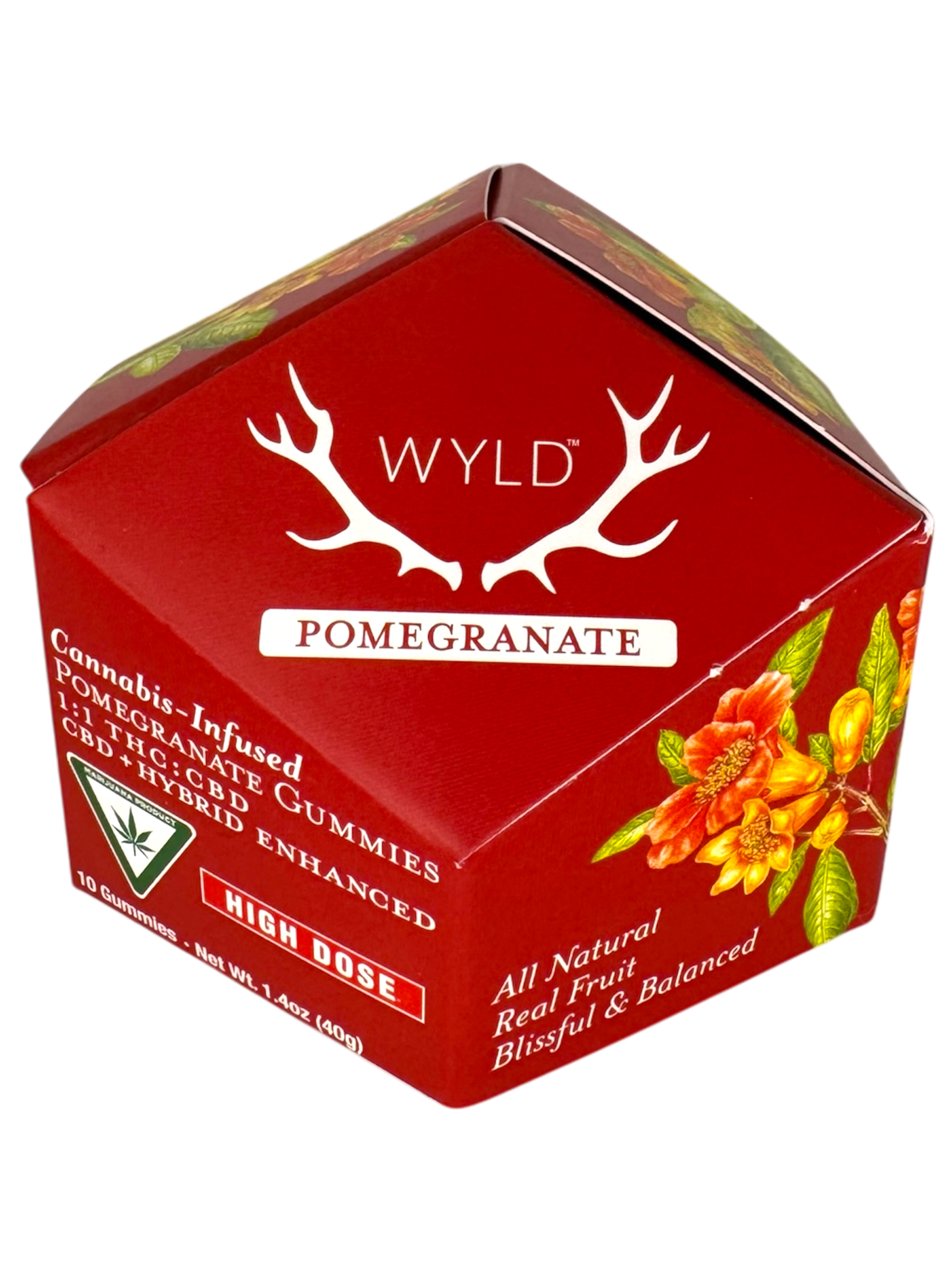 Photograph of product: 200mg 1:1 Pomegranate + Cbd Gummies