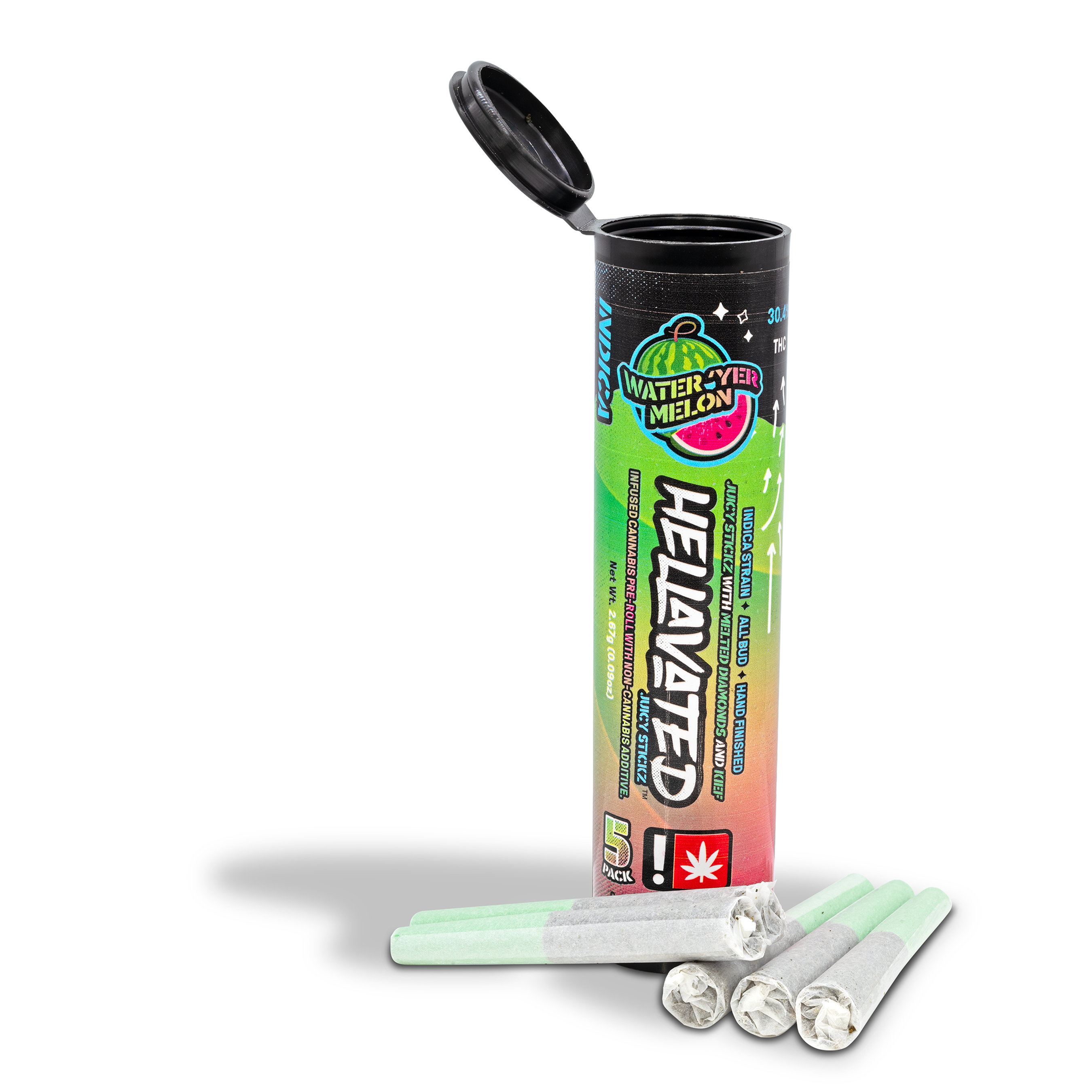 Photograph of product: Hellavated - Water 'Yer Melon Infused + Flavored PR 5Pack