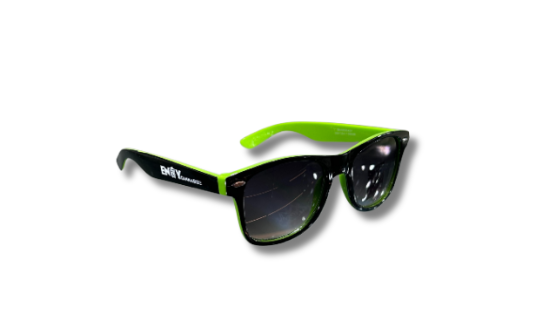 Photograph of product: ENVY CANNA | SUNGLASSES | BLACK/NEON GREEN