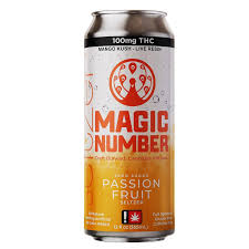 Photograph of product: Passion Fruit 100mg Seltzer (Magic Number)