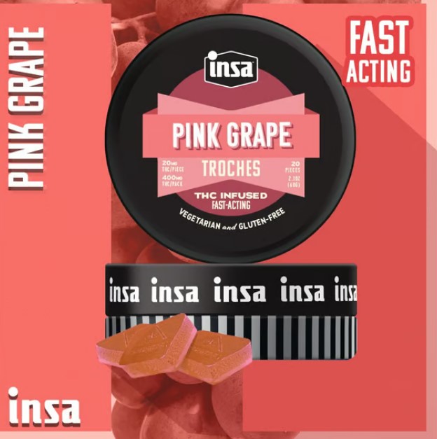 Photograph of product: Pink Grape RSO Troches | 20mg/20pk (400mg)