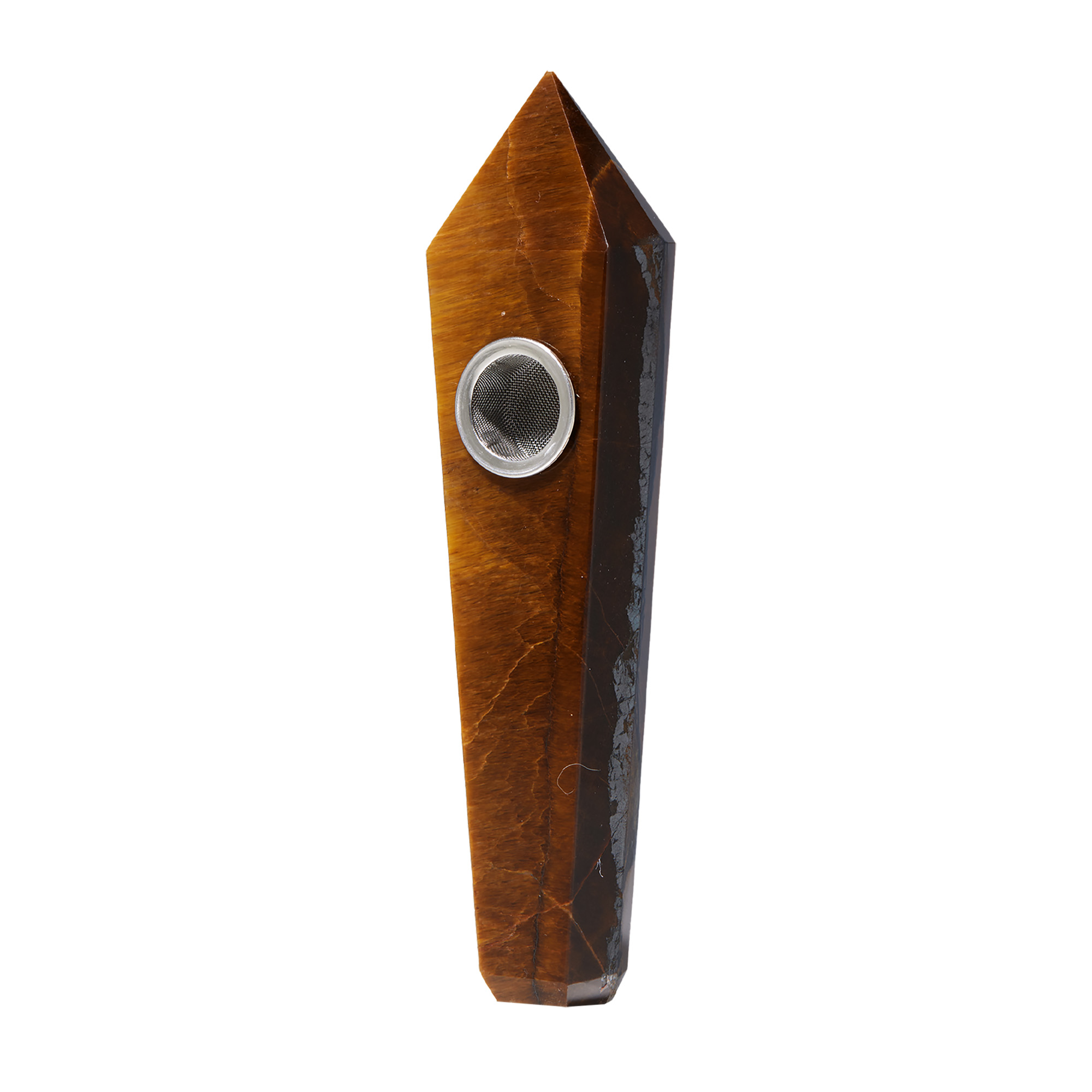 Photograph of product: Astral Project | Gemstone Spoon Pipe | Tiger's Eye