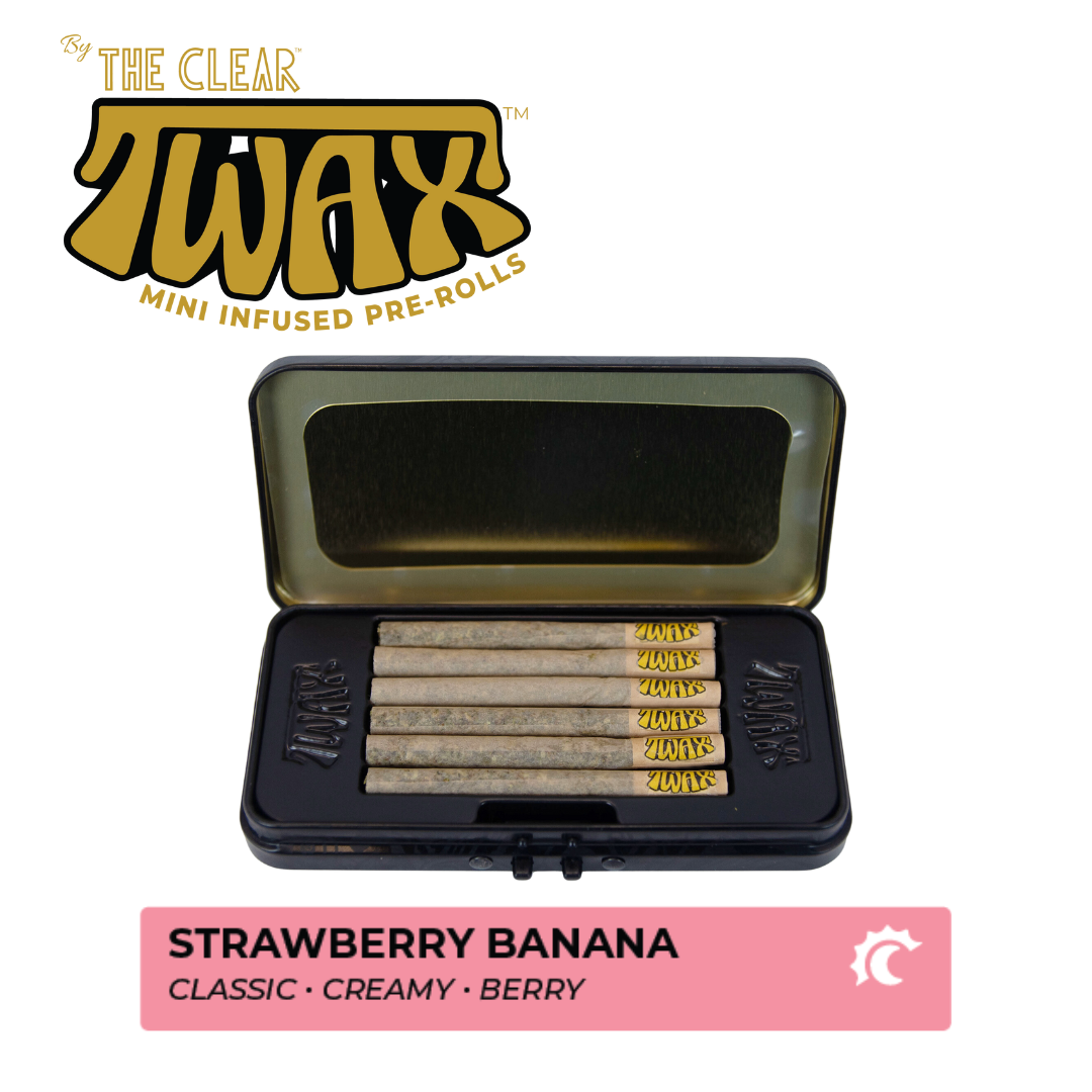Photograph of product: TWAX - Strawberry Banana (H) Infused Flavored Joint 6 Pack