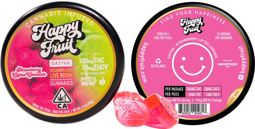 Photograph of product: STRAWBERRY LIFTED LIMEADE 2:1 TH-oui:TH-ouiV 100MG TH-oui 10 PACK ROSIN GUMMIES