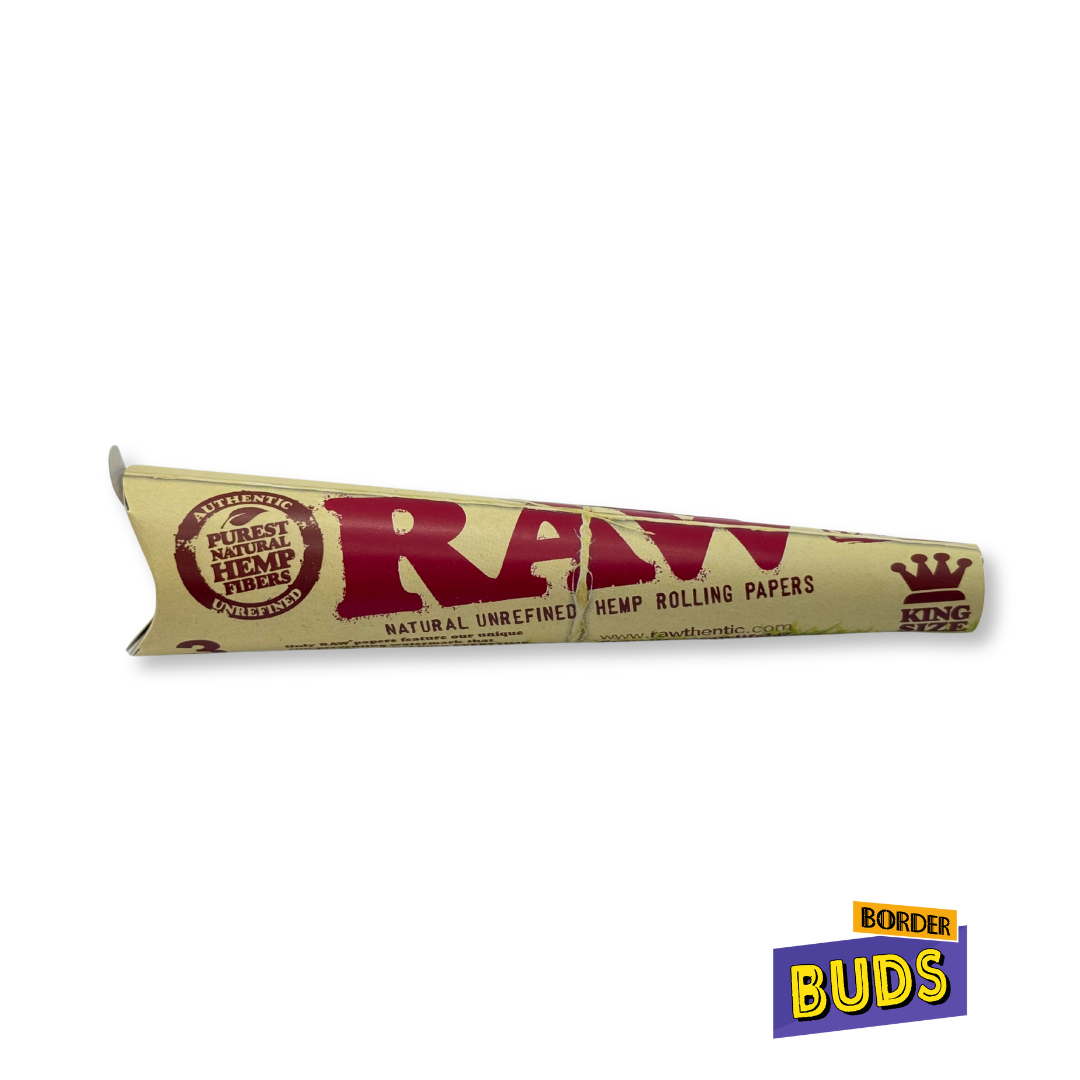 Photograph of product: King Cone | Raw | 3 Pack | Rolling Papers