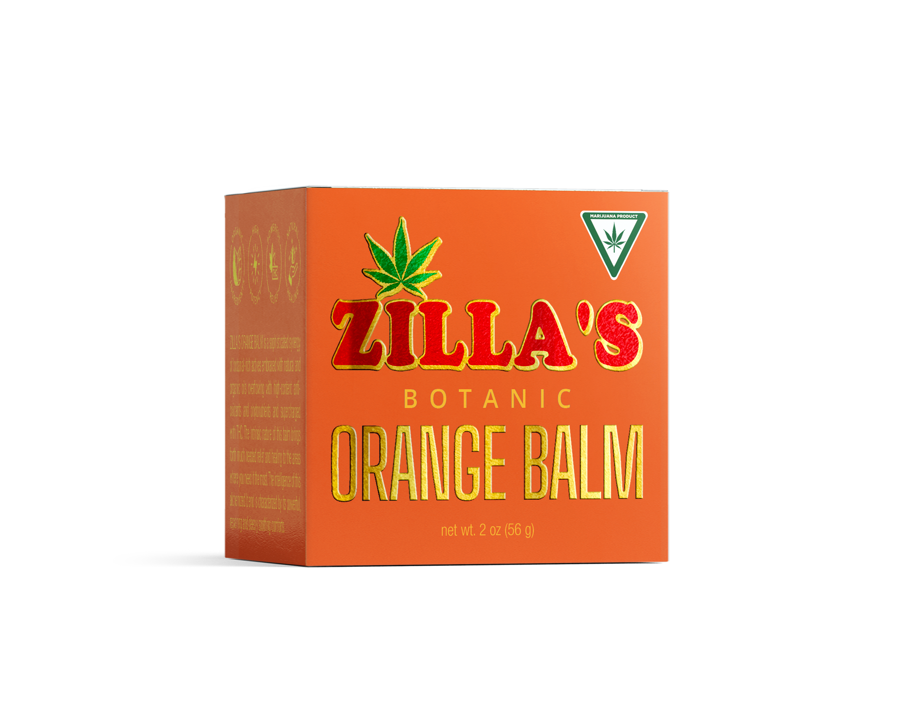 Photograph of product: Zilla's 1500mg Relief Cream | Orange Balm