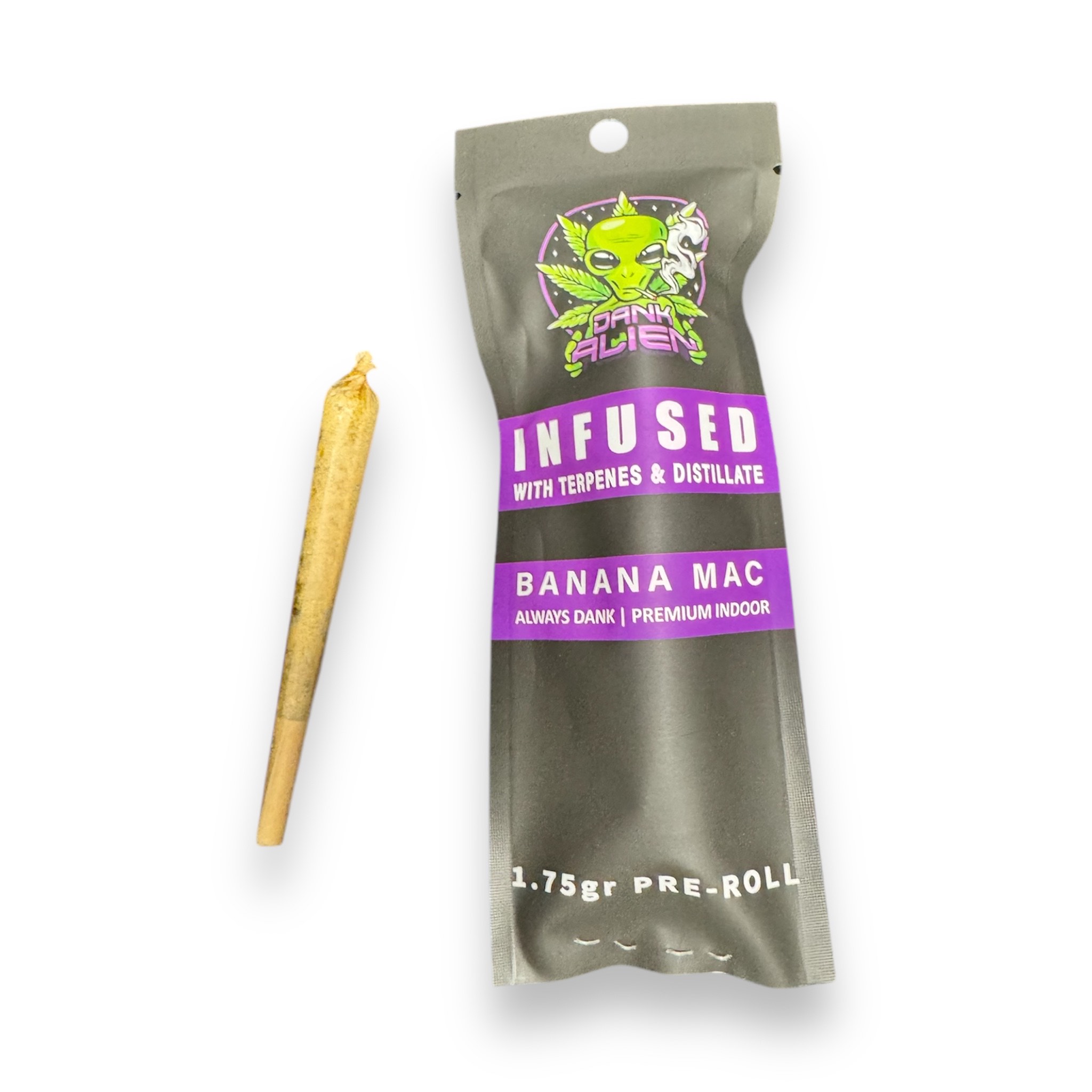 Photograph of product: Banana Mac x Zkittlez Pre-Roll (Dank Alien)