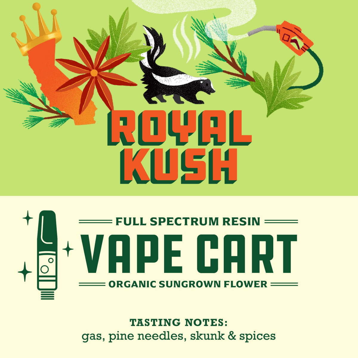 Photograph of product: Paper Crane | Royal Kush | Vape Cart