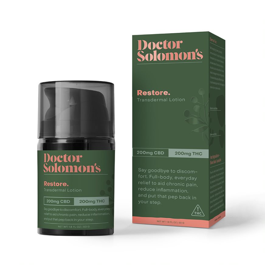 Photograph of product: Restore | 1:1 CBD:TH-oui Lotion | 1. 8oz