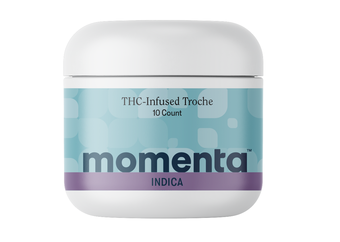 Photograph of product: Momenta Troches | Raspberry  50mg | 10ct