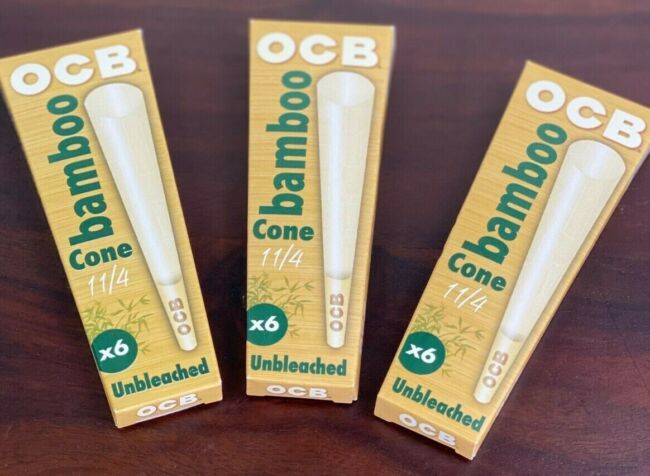 Photograph of product: OCB Bamboo 1 1/4 Cones ~ 6 Pack