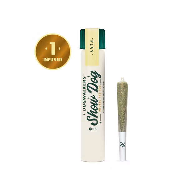 Photograph of Product: Dogwalkers | Night Owl Haze Big Dog (Play) Infused Pre-roll, 1g