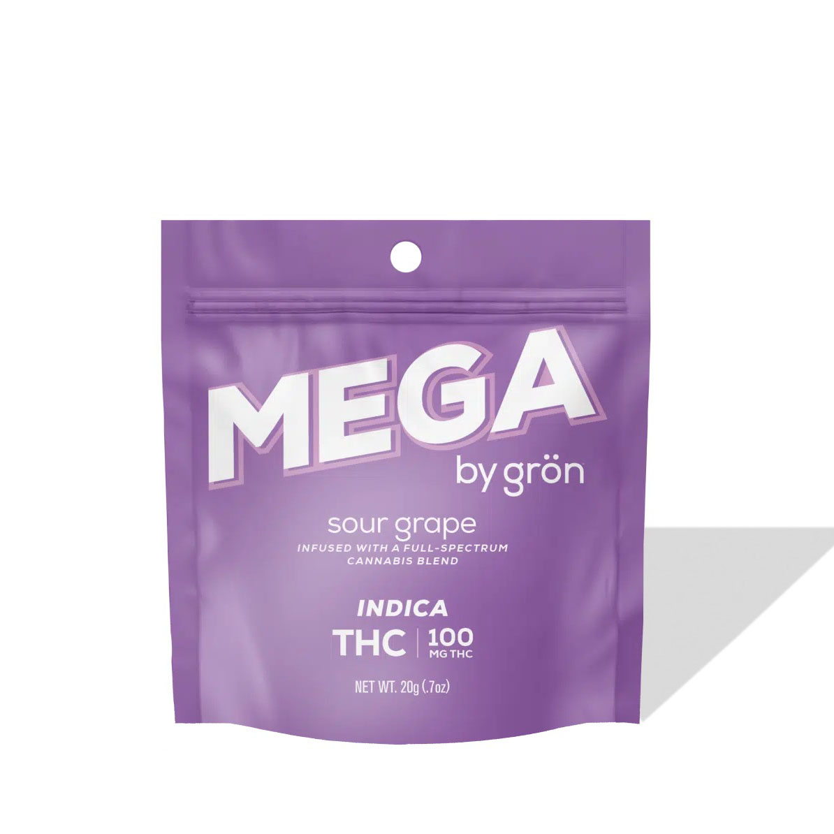 Photograph of product: Grn | Mega Pearl | Sour Grape | 100mg