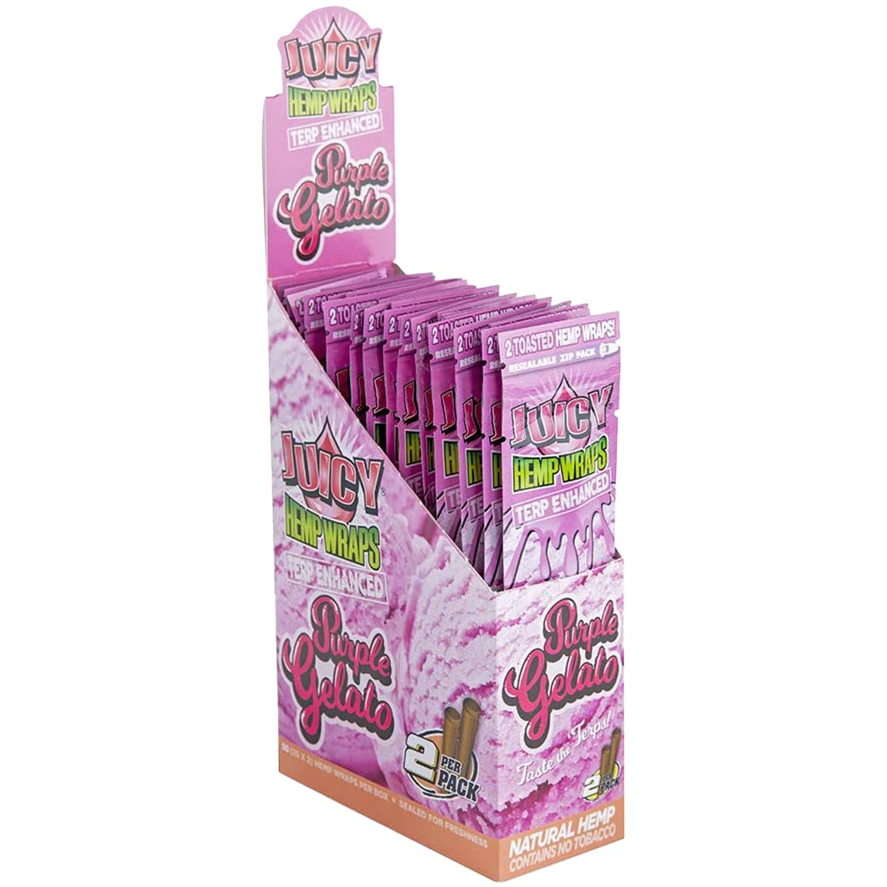 Photograph of product: Juicy J | Terp Enhanced Wrap | Purple Gelato | 2pk