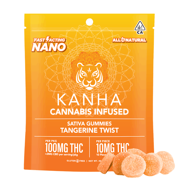 Photograph of product: Nano Tangerine Twist Infused Gummies 100mg - Sales Floor
