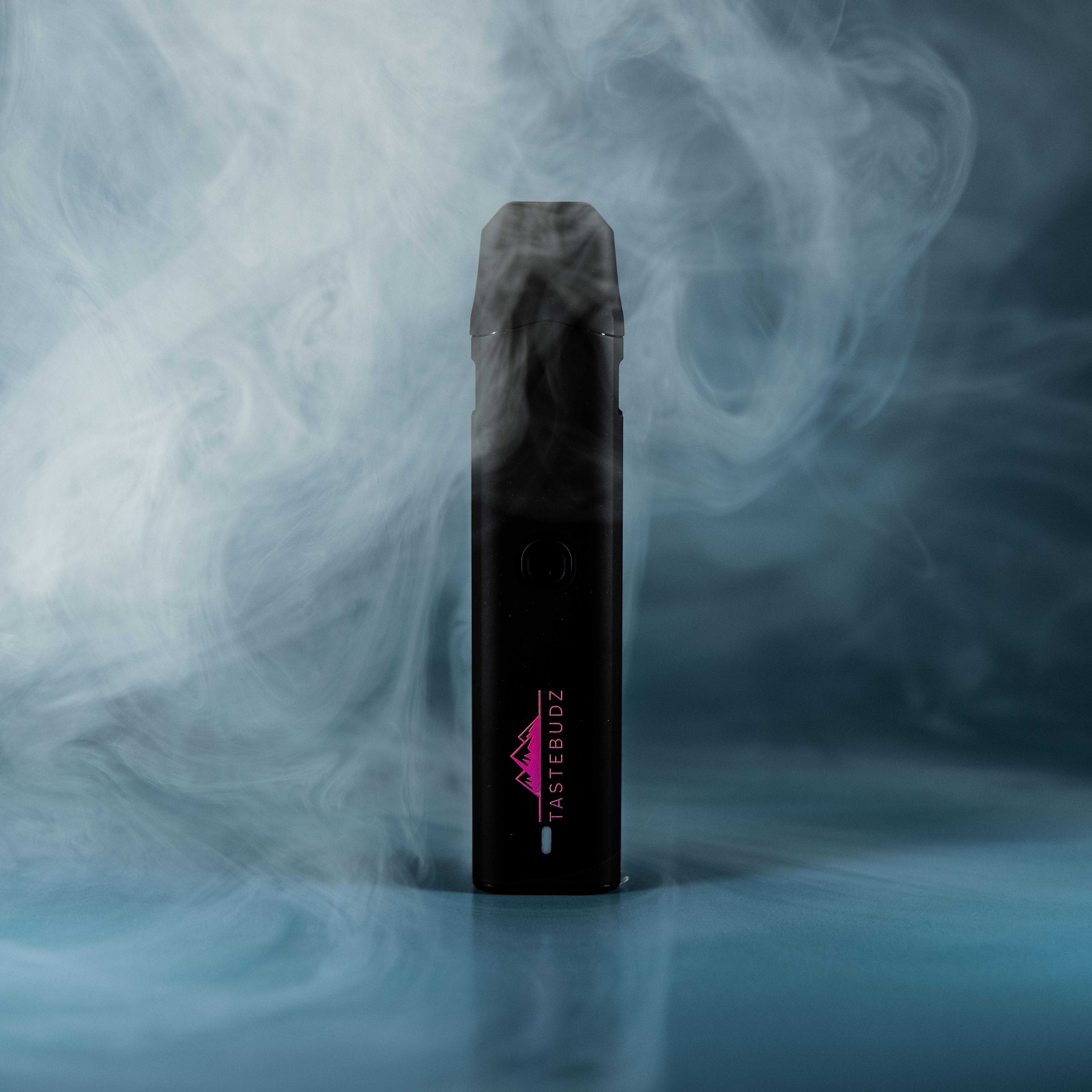 Photograph of product: Peanut Butter Cherry Pie x Ripened Citrus Dual Strain Rosin Disposable Vape