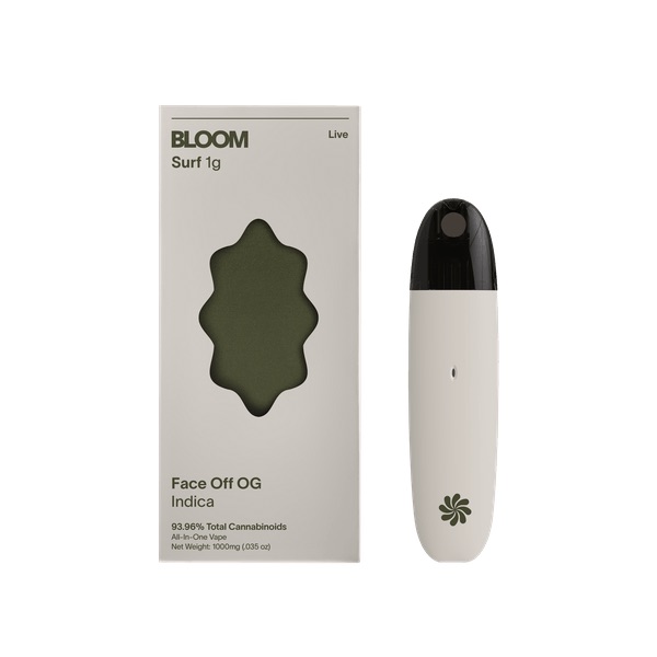 Photograph of product: Bloom | Disposable Live Surf | Face Off OG (I) | 1g