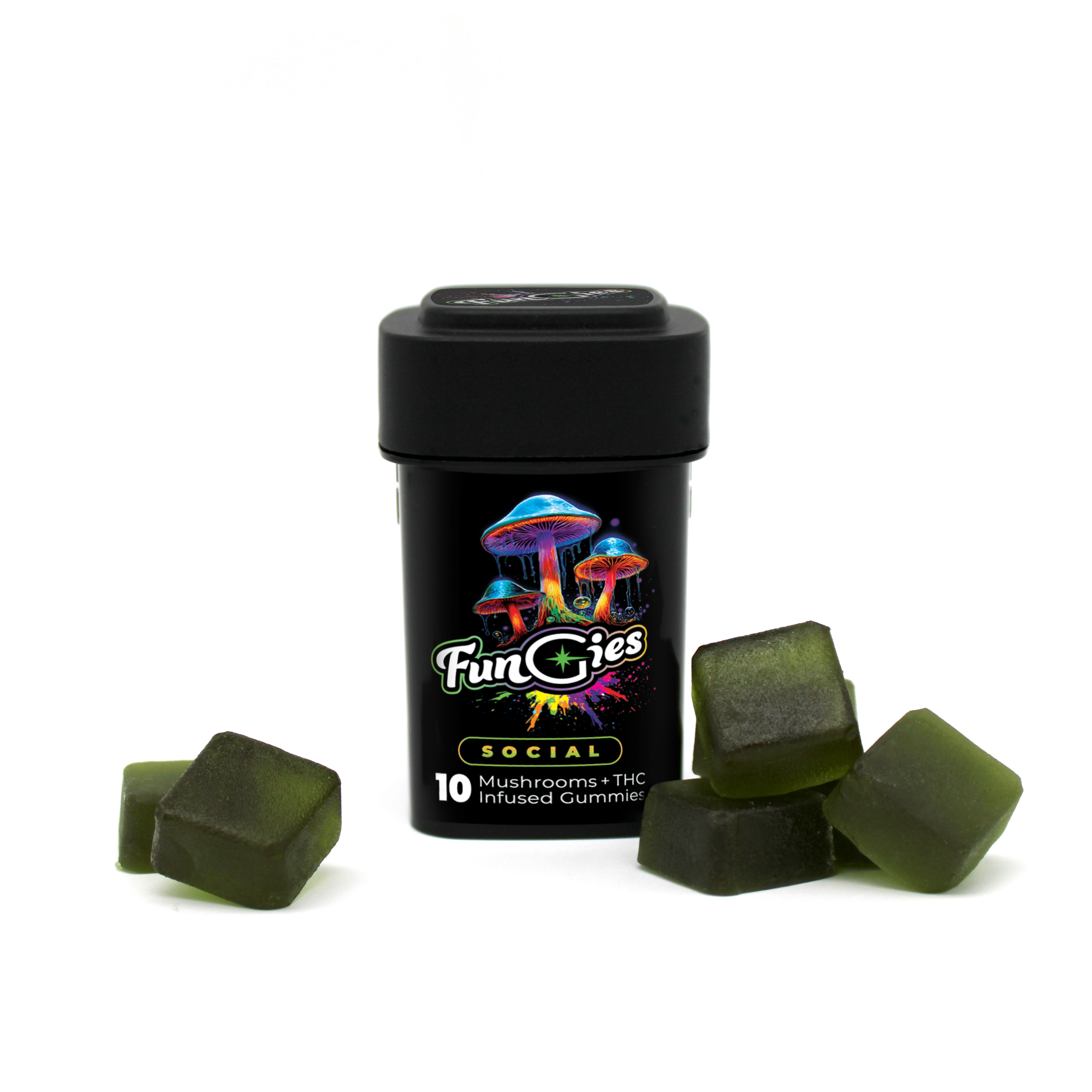 Photograph of product: Sour Apple Social Functional Mushroom Fungies (100mg)