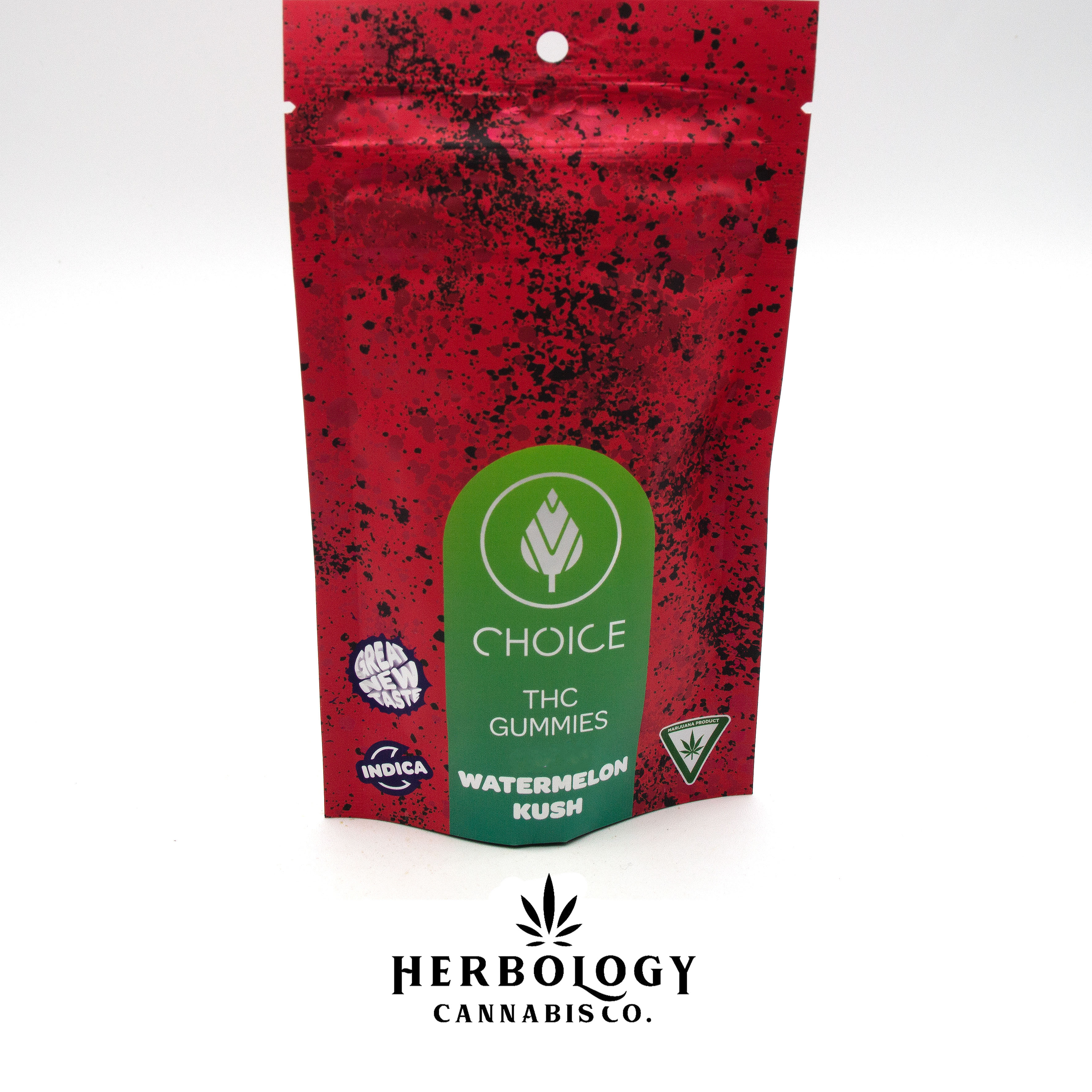 Photograph of product: Choice Chews | Gummy | Watermelon Kush | 100mg
