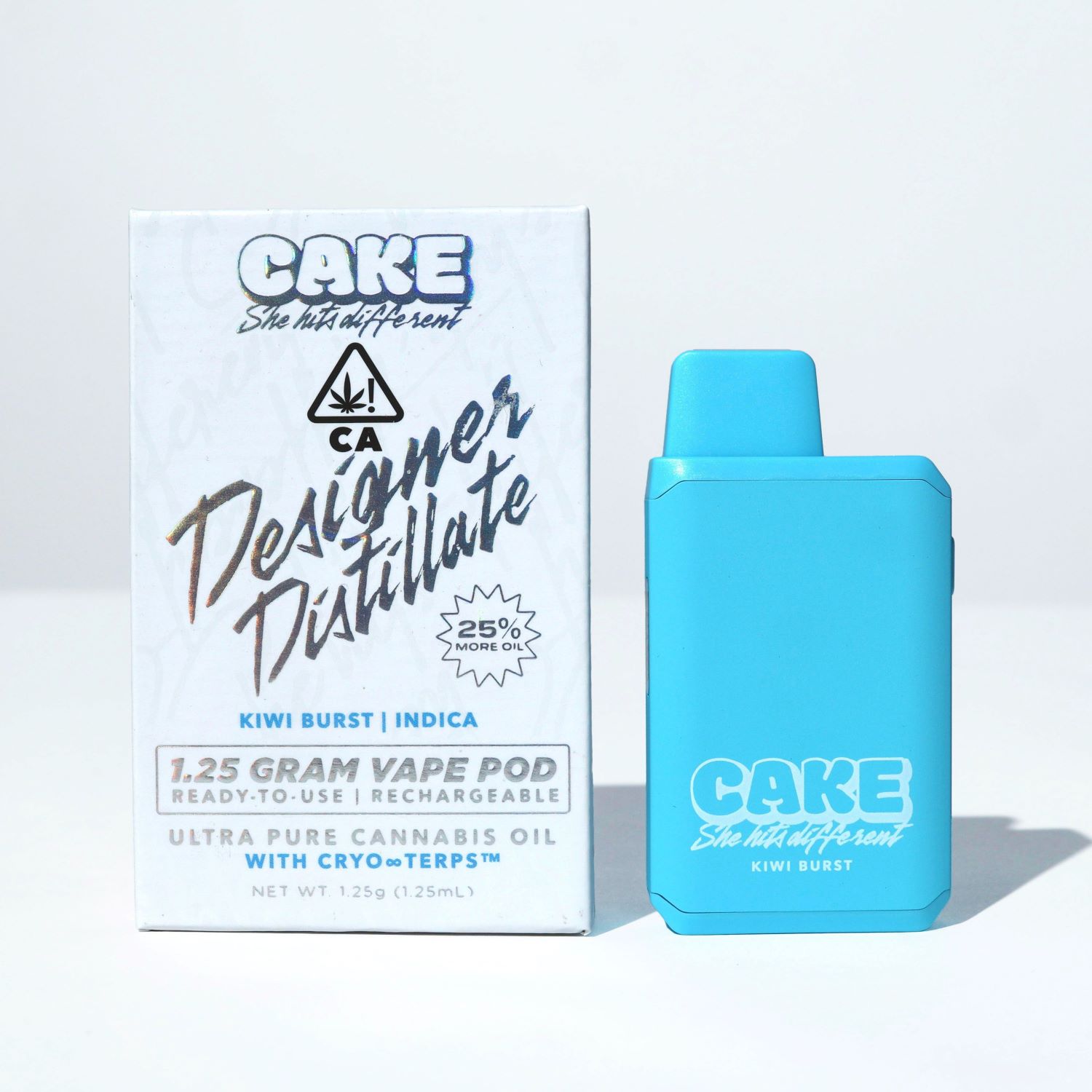 Photograph of product: CAKE - 1.25g AIO - Kiwi Burst