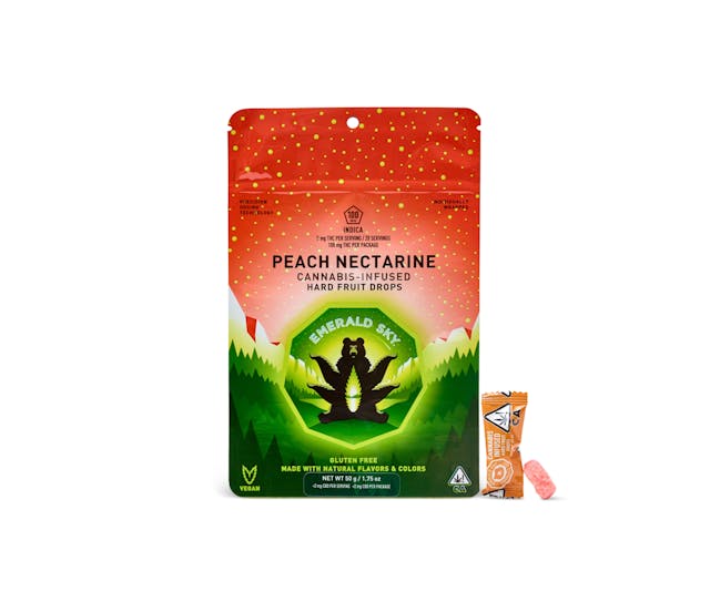 Photograph of product: Peach Nectarine | 100mg Hard Fruit Drops 20pk