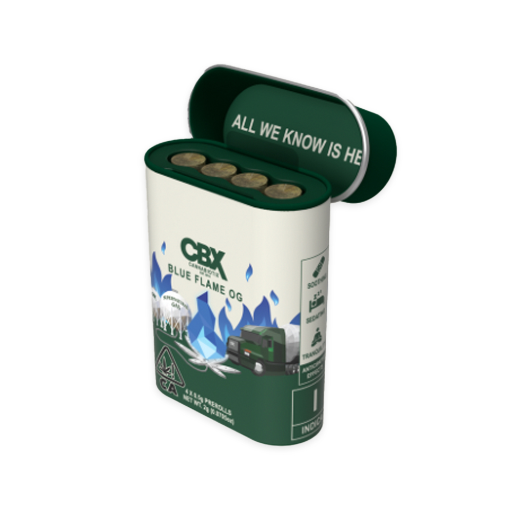 Photograph of product: BLUE FLAME OG PRE-ROLL 4-PACK [2 G]