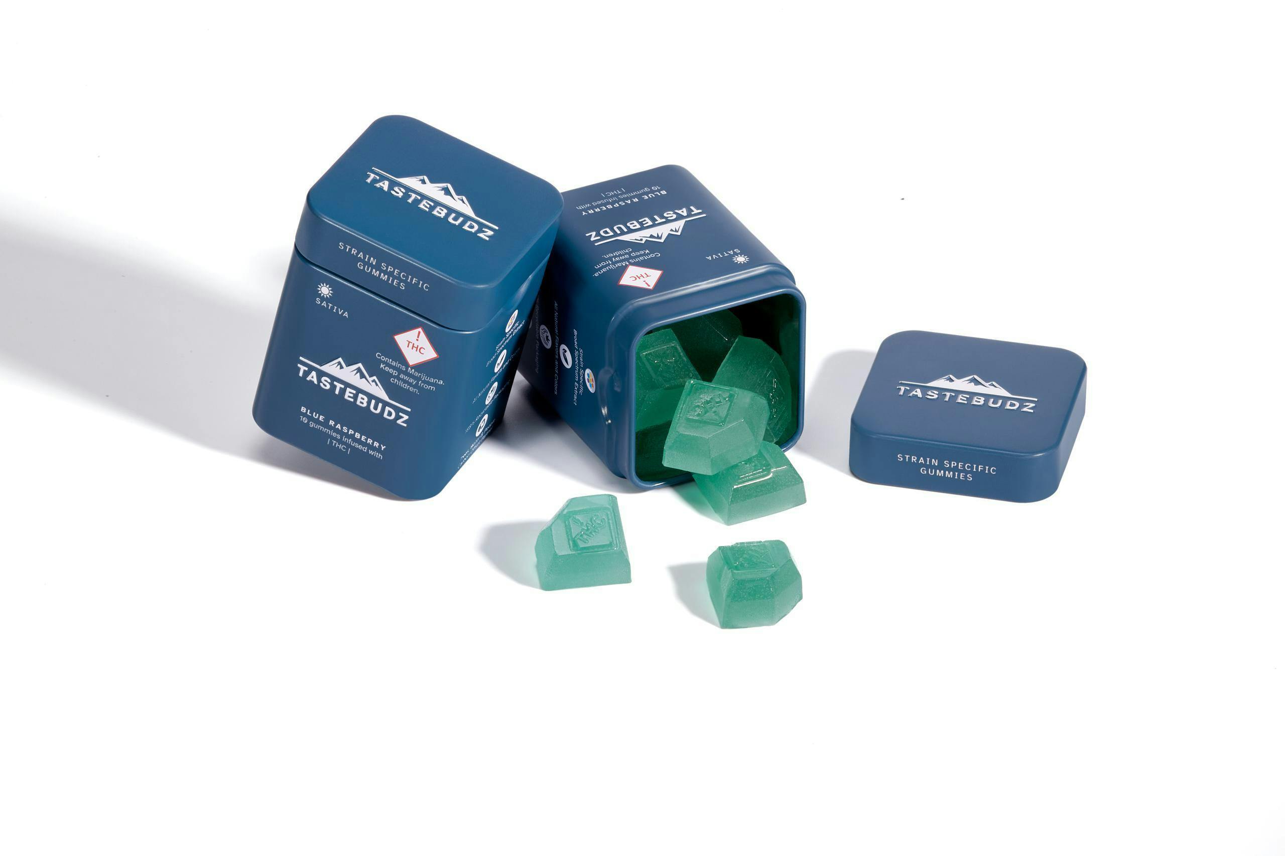 Photograph of product: Tastebudz | 100mg Oui'd Rosin Gummies - Blue Raspberry