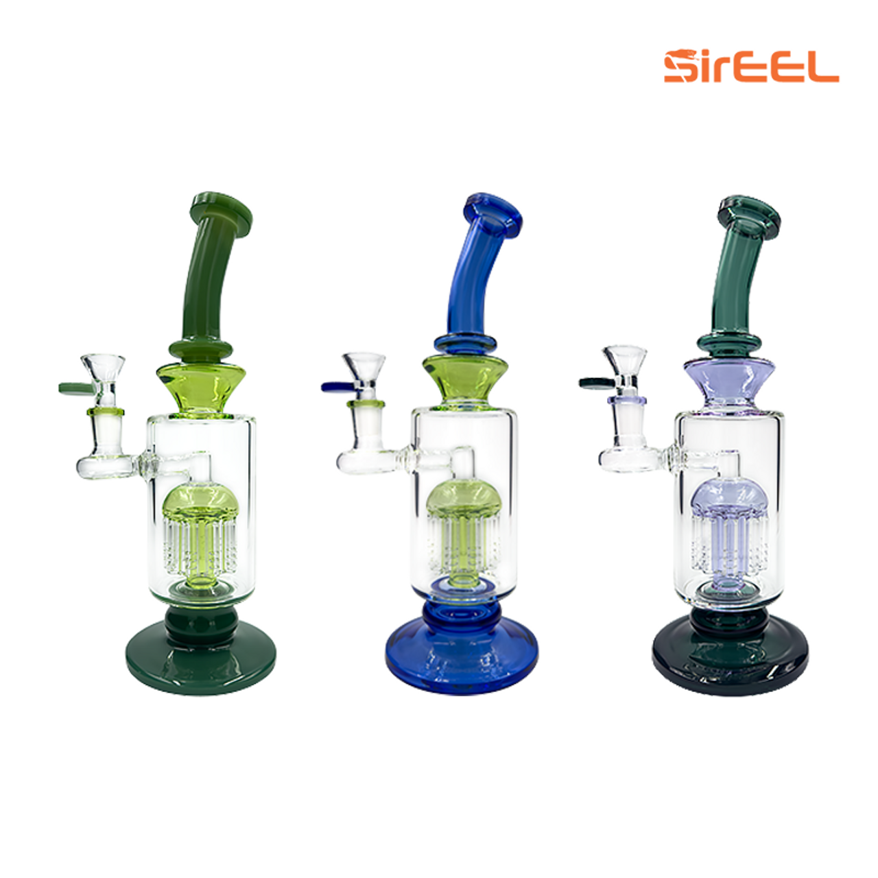 Photograph of Product: SirEEL - 10" 10-Arm Tree Perc Bong, Assorted Colors