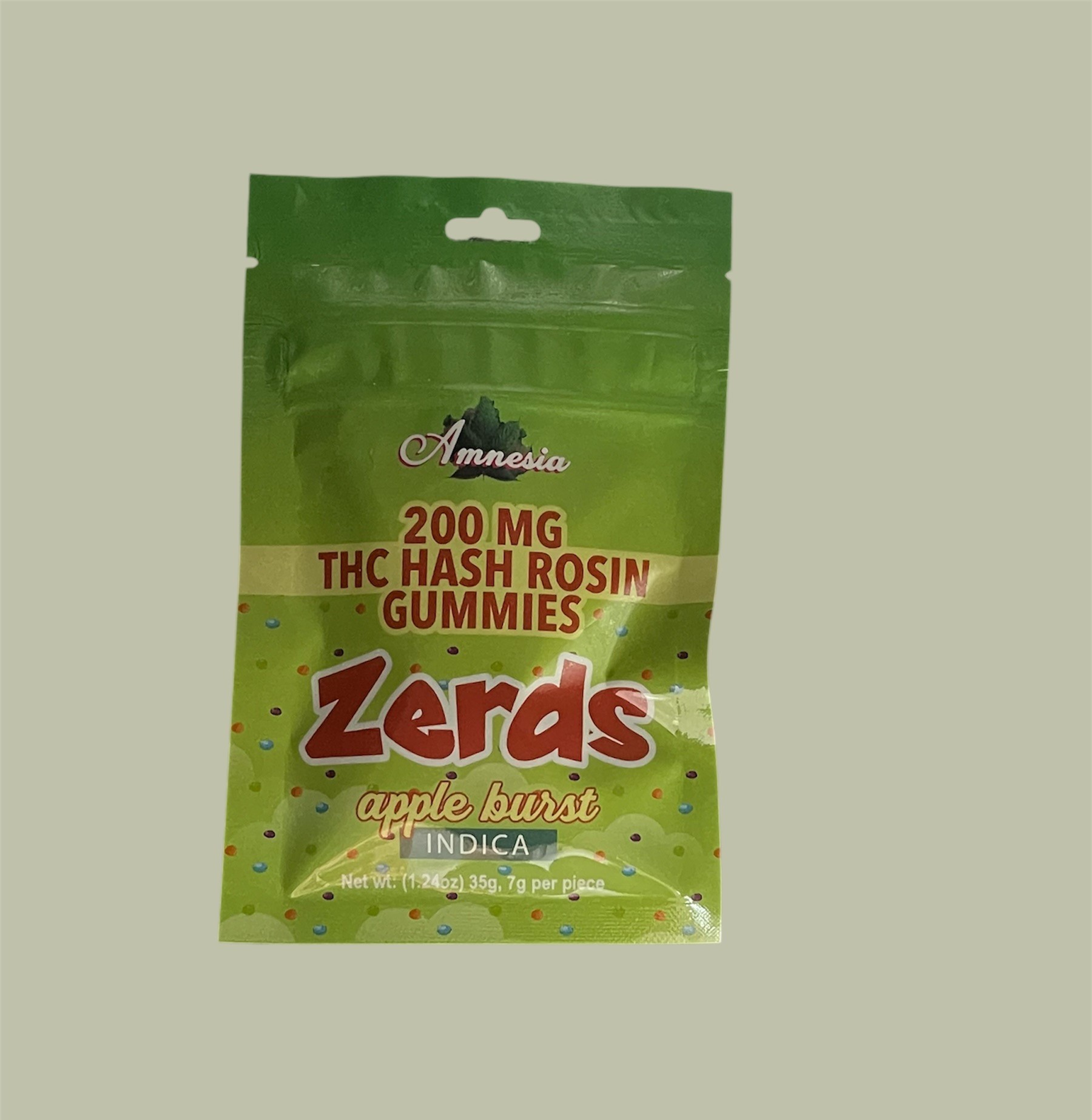 Photograph of product: AMNESIA | BANANA SPLIT | au chocolat ROSIN NERDS GUMMIES | 200MG