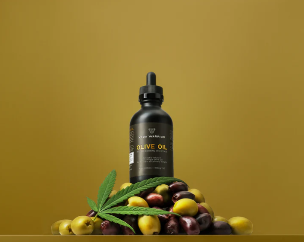 Photograph of product: Veda Warrior l Infused Olive Oil l 100mg