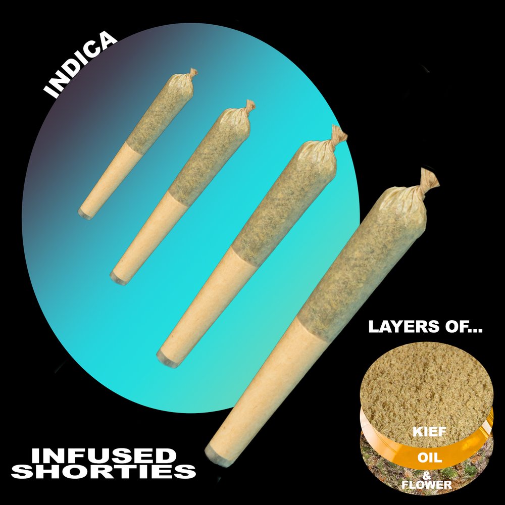 Photograph of product: Icy Inferno Infused Shorties Pre Roll 4 Pack T36.56 1.6g (4-04784)