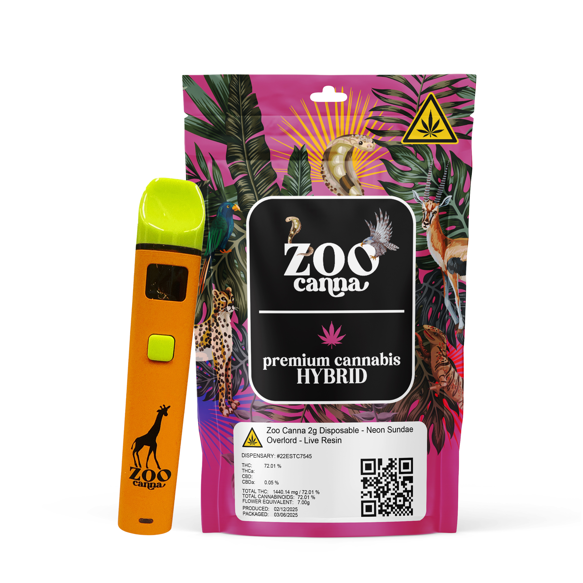 Photograph of product: Neon Sundae Overload - Cured Resin - Disposable