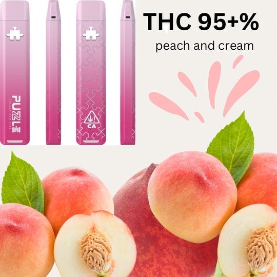 Photograph of product: Peach Cream | 1g Disposable - 
