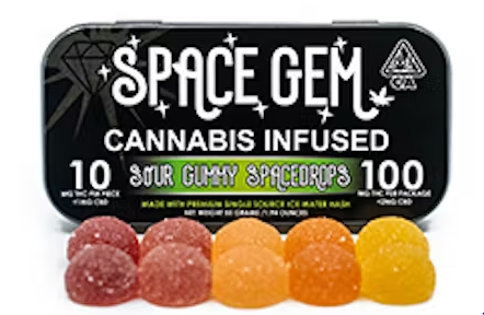 Photograph of product: Sour Gummy - Space Gems - 100mg