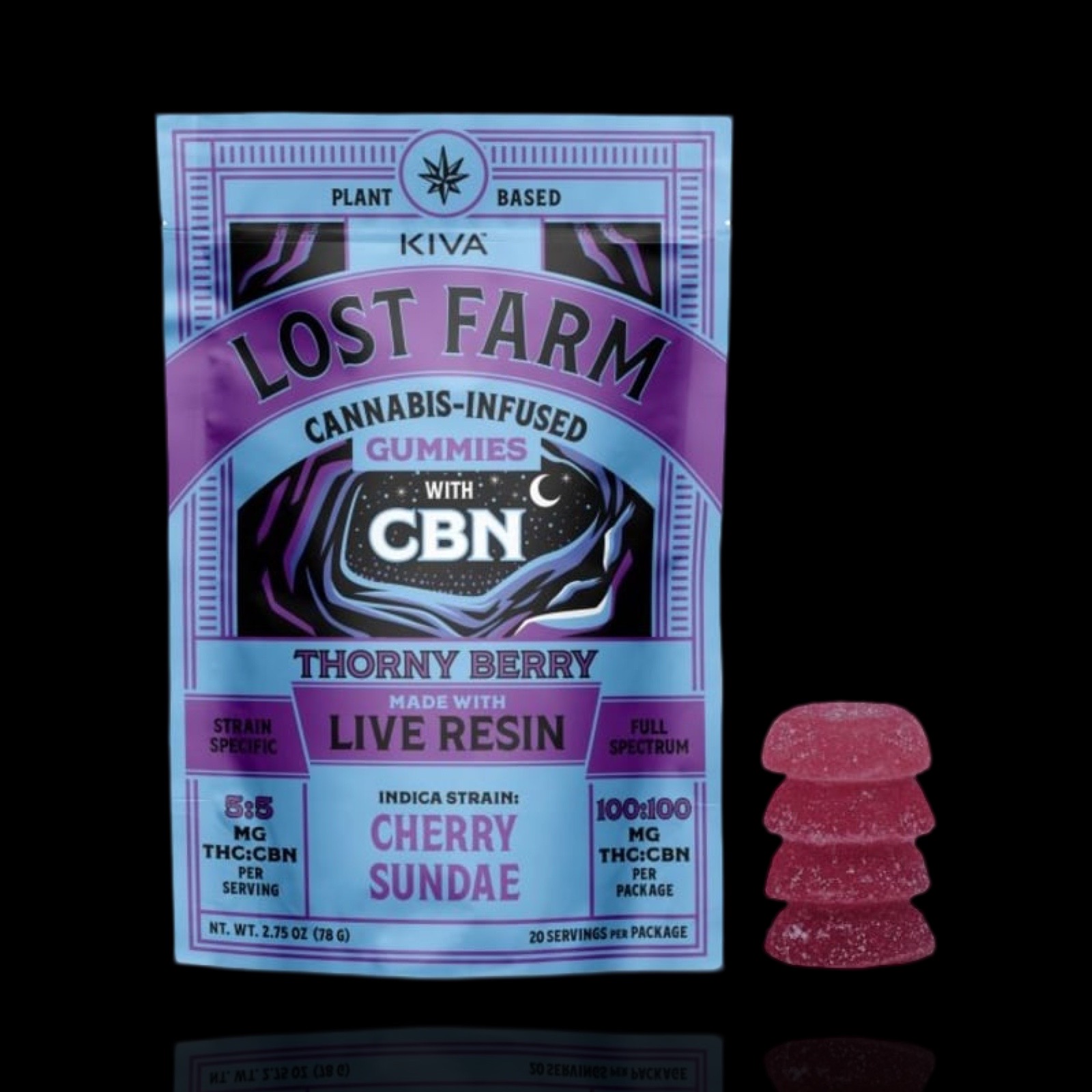 Photograph of product: Thornyberry x Cherry Sundae Live Resin Gummies 20 pieces