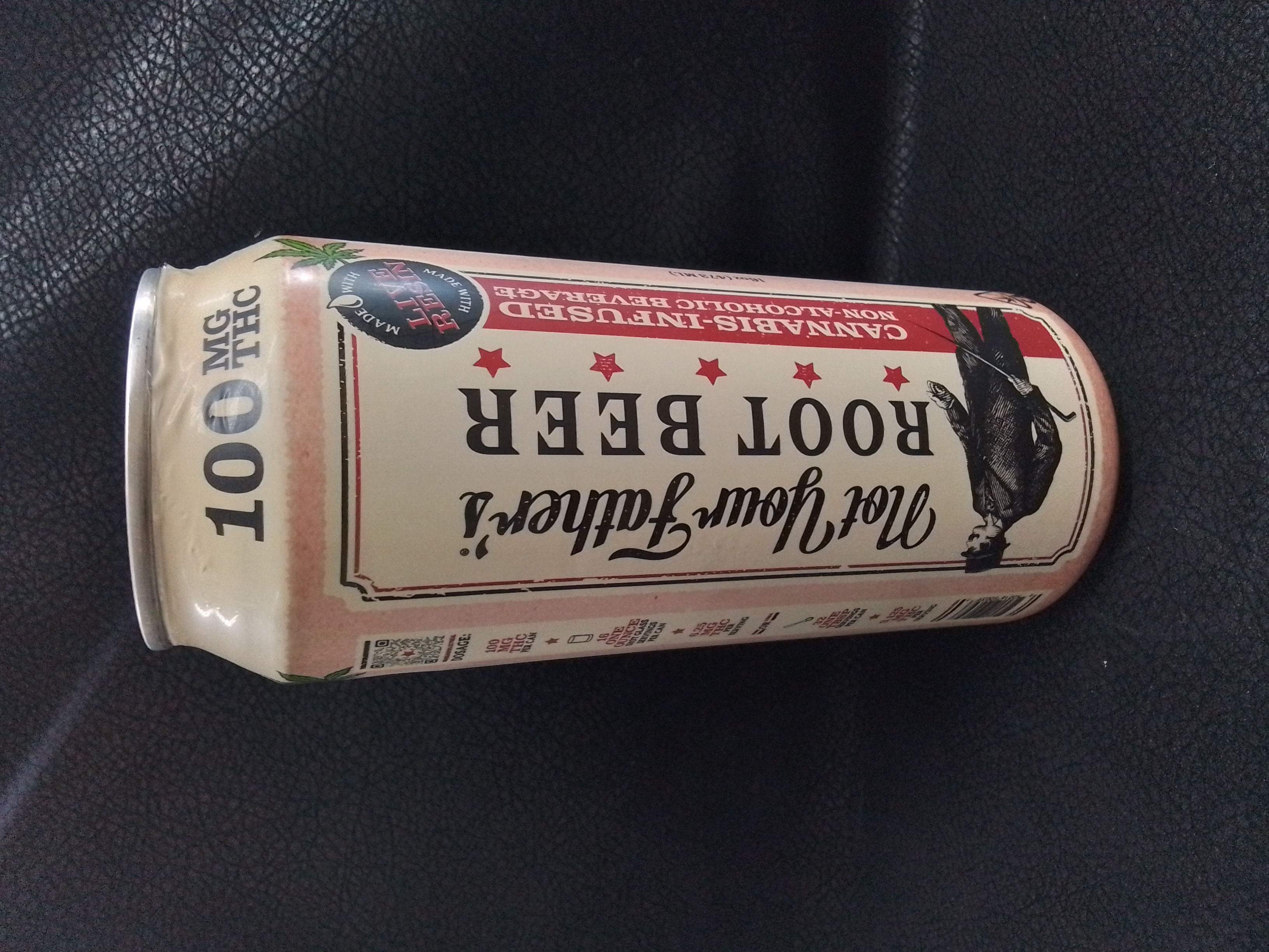 Photograph of product: NYF - ROOT BEER | 16OZ SODA 100MG, LP District 11 Inc.